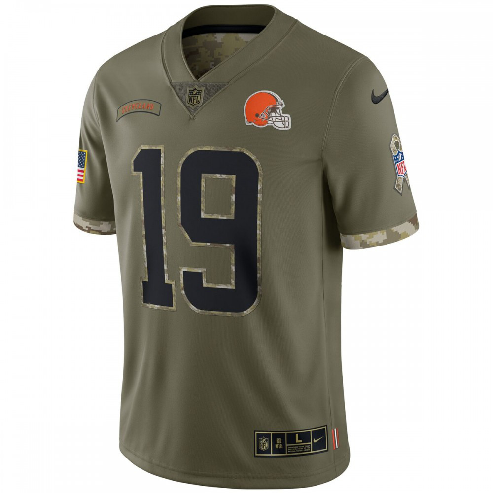 Bernie Kosar Cleveland Browns 2022 Salute To Service Retired Player Limited Jersey - Olive-GridironStore